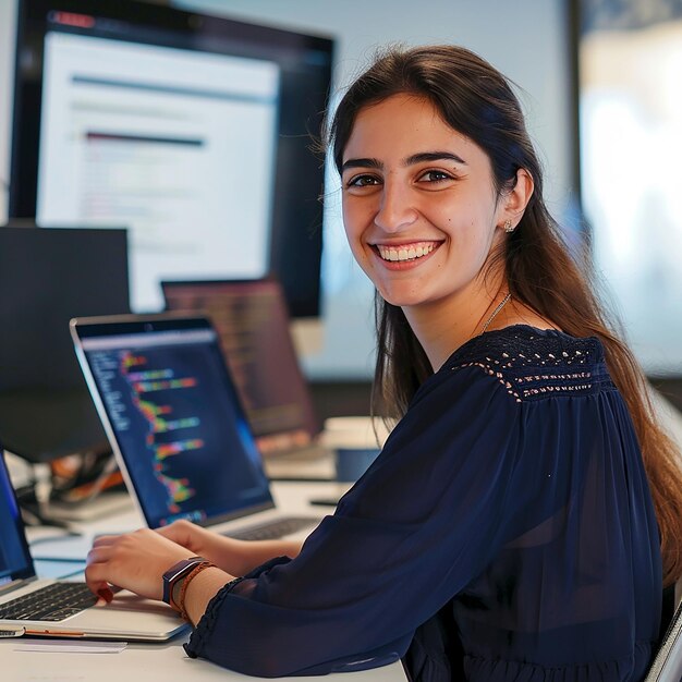 Consultant working at a desk